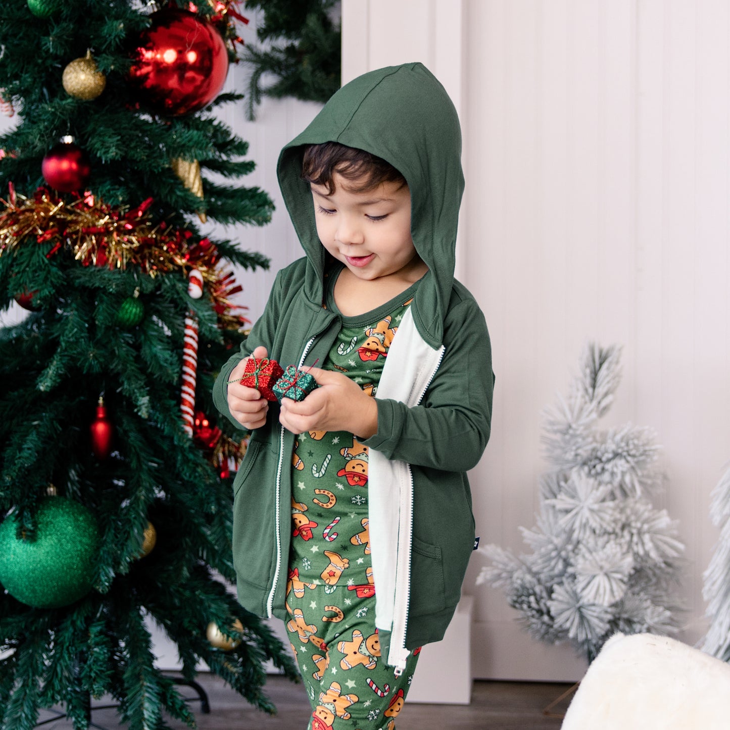 Zip Hoodie in Saddle Pine