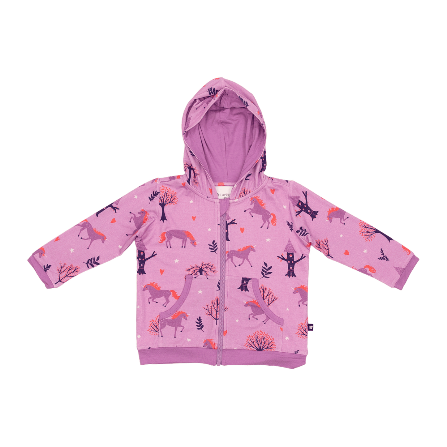 Zip Hoodie in Unicorns