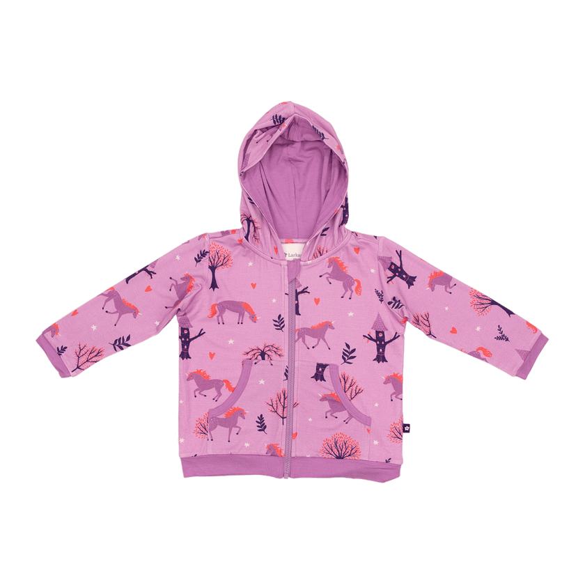 Zip Hoodie in Unicorns