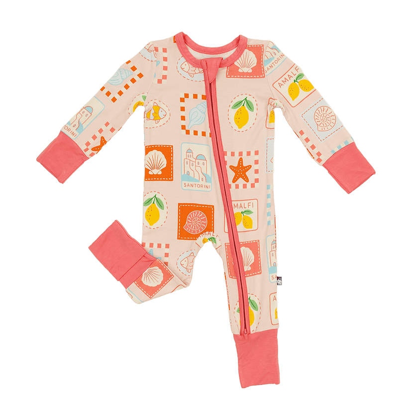 Convertible Footed Romper in Amalfi Dreams