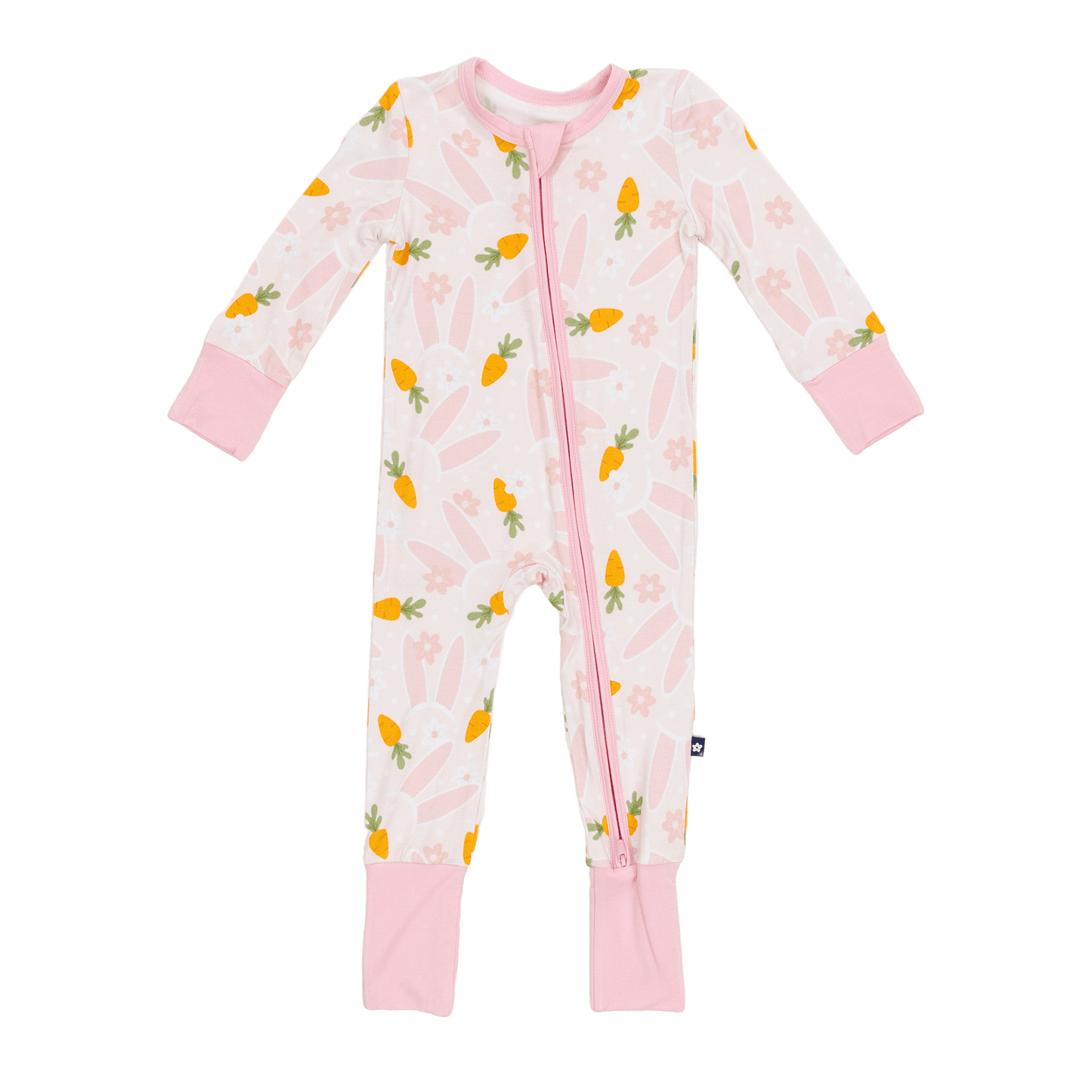 Convertible Footed Romper in Honey Bunny