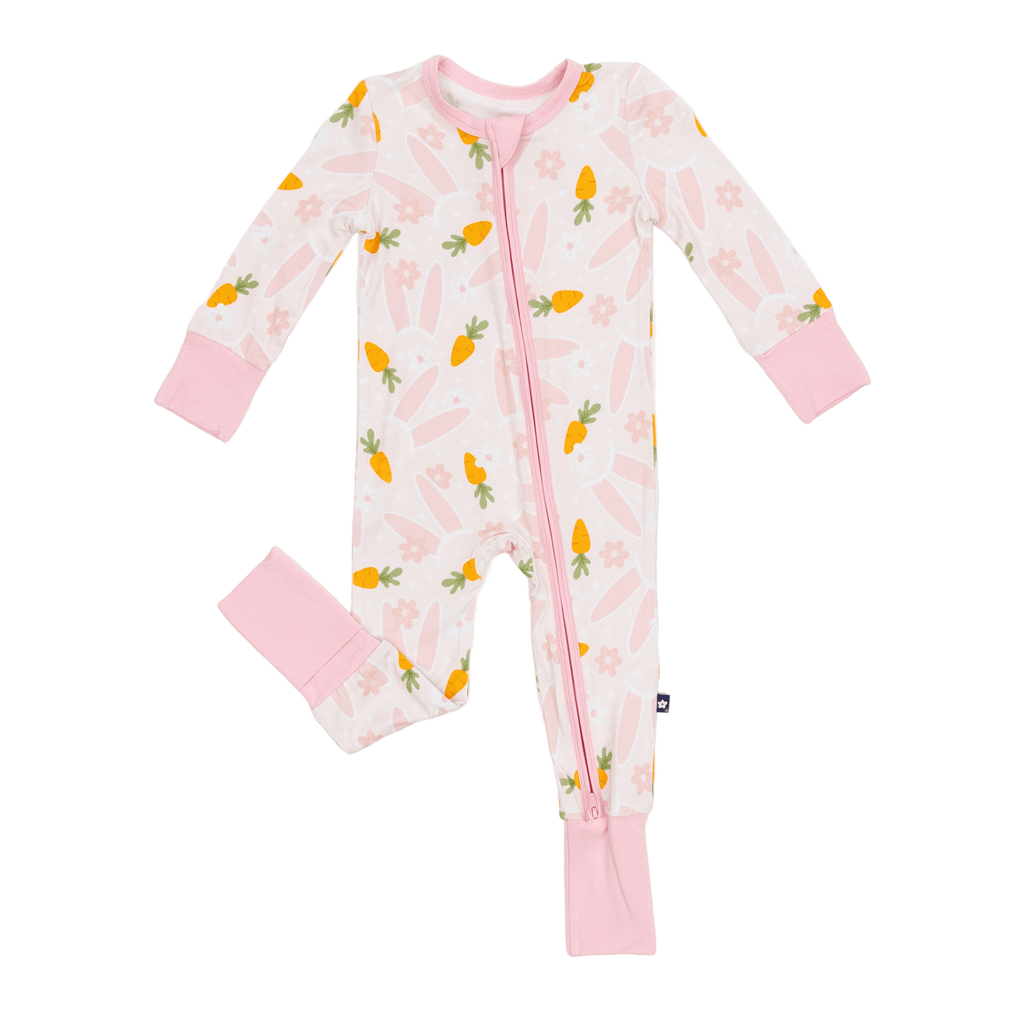 Convertible Footed Romper in Honey Bunny