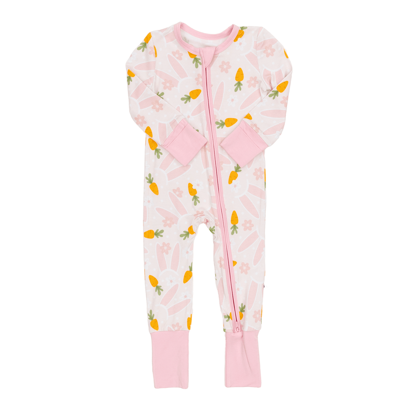 Convertible Footed Romper in Honey Bunny