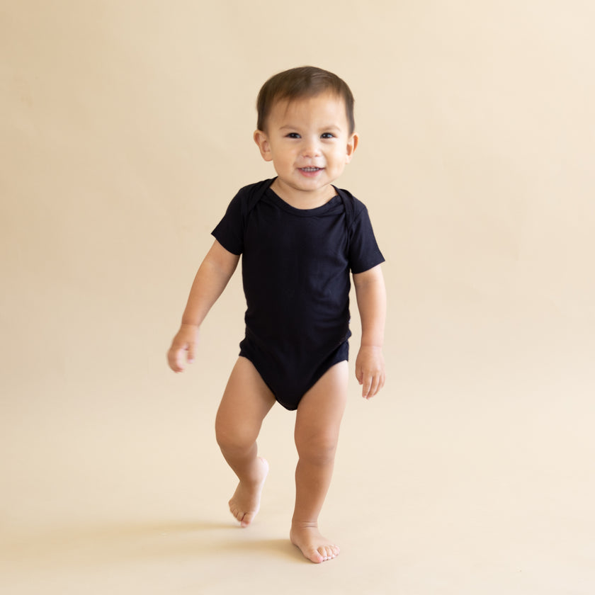 Short Sleeve Bodysuit in Black