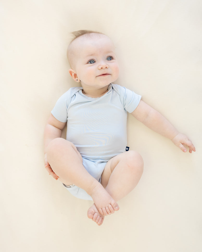 Short Sleeve Bodysuit in Cloud