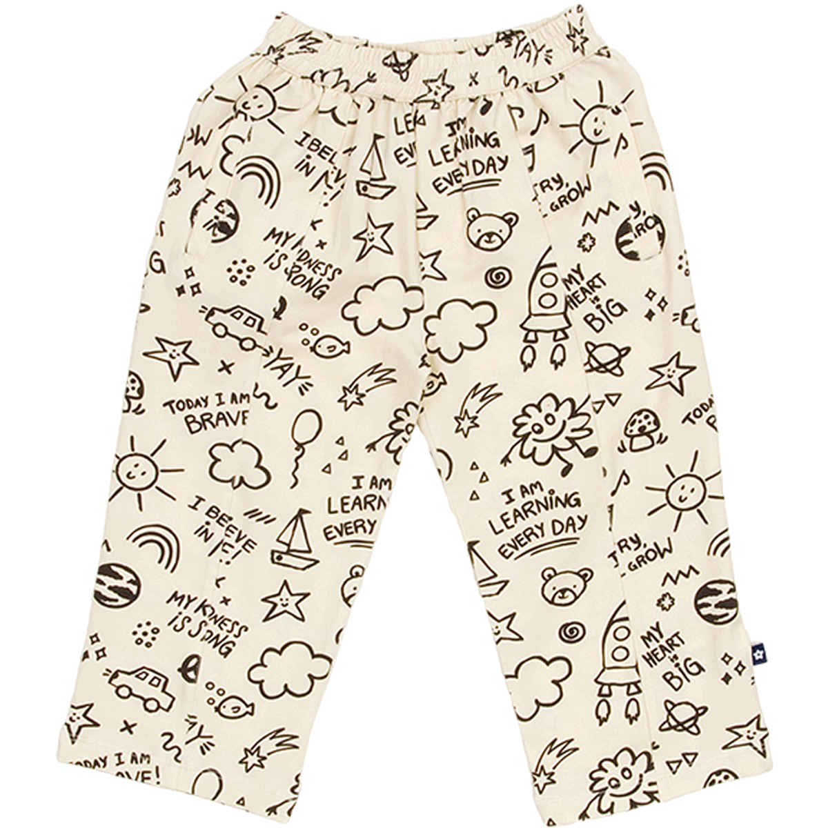 Barrel Pant in Cool Doodles