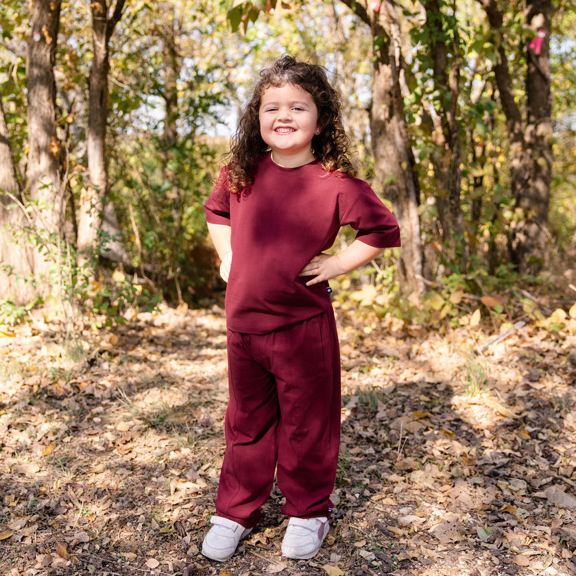 Barrel Pant in Plum Wine