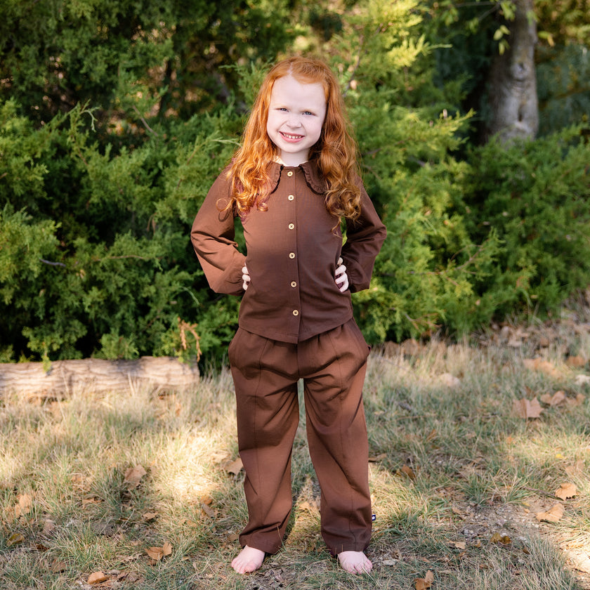 Barrel Pant in Truffle