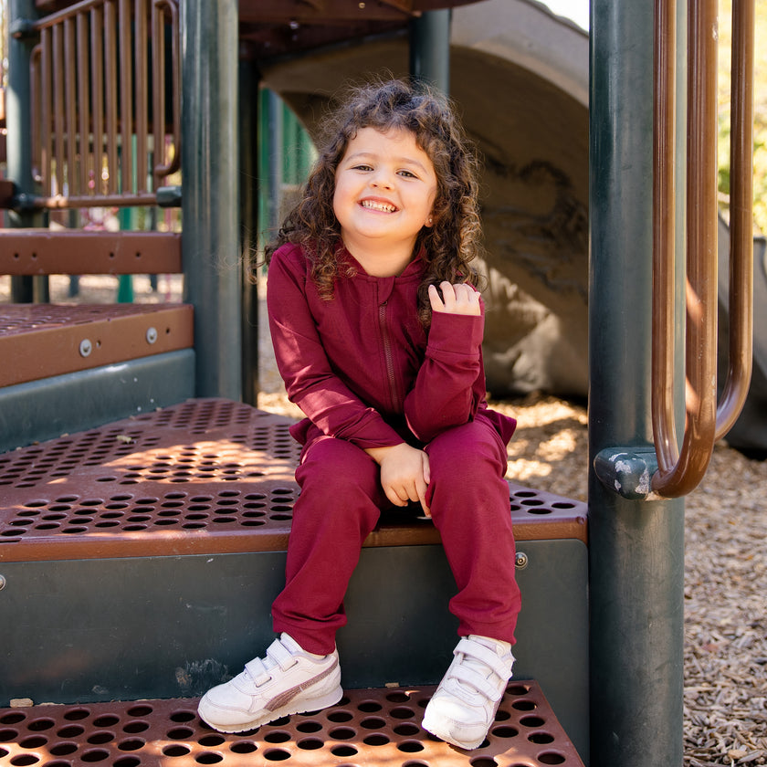 Bomber Jacket in Plum Wine