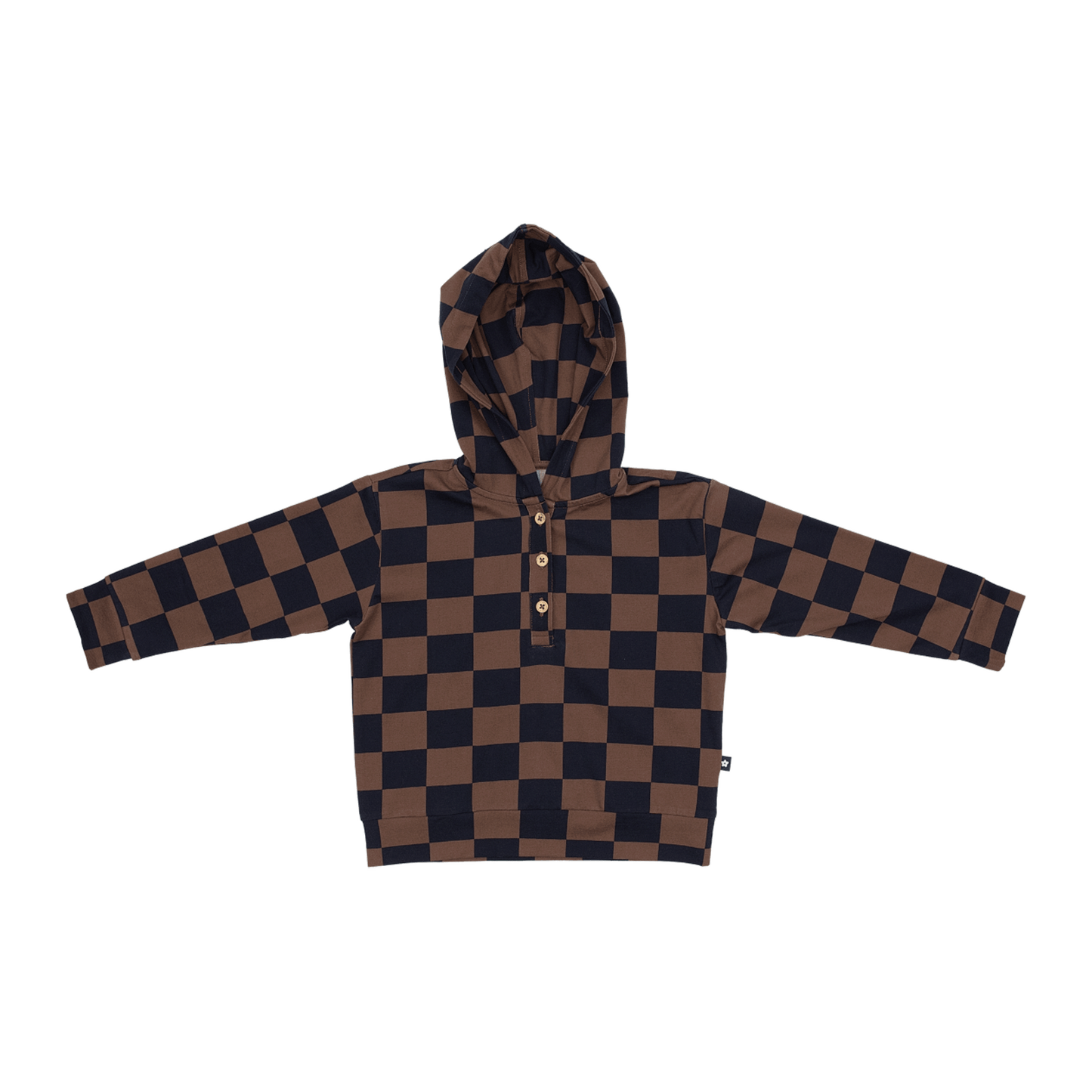Hooded Sweat Set in Cocoa Check