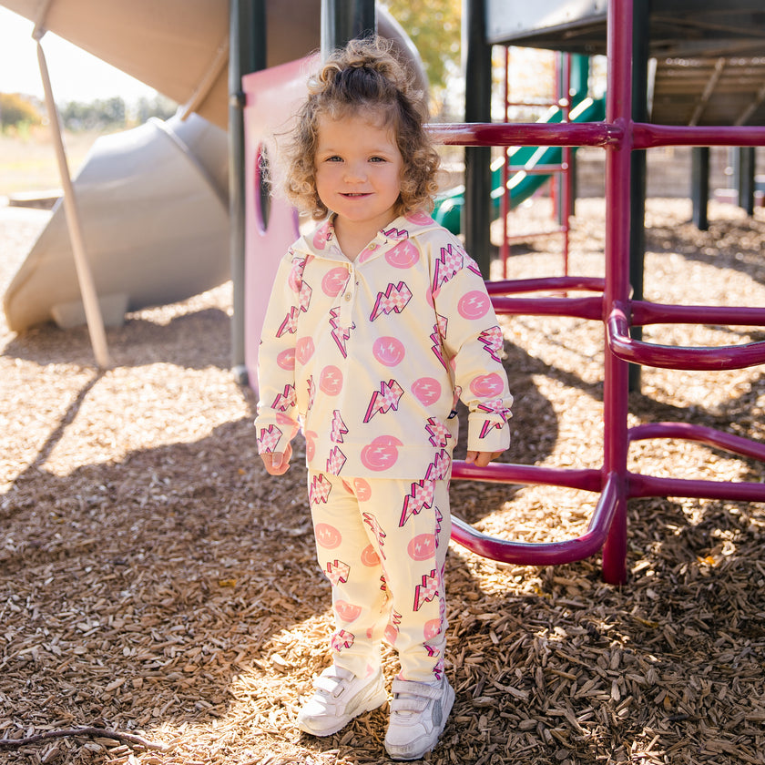 Hooded Sweat Set in Disco Spark