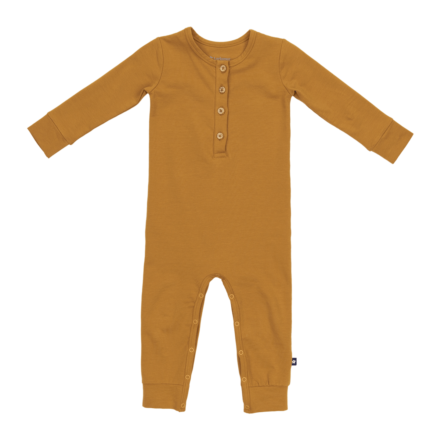 Long Sleeve Henley Romper in Maplewood