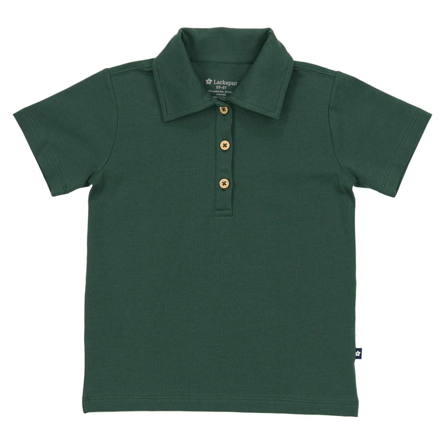 Toddler Short Sleeve Polo in Forest Moss