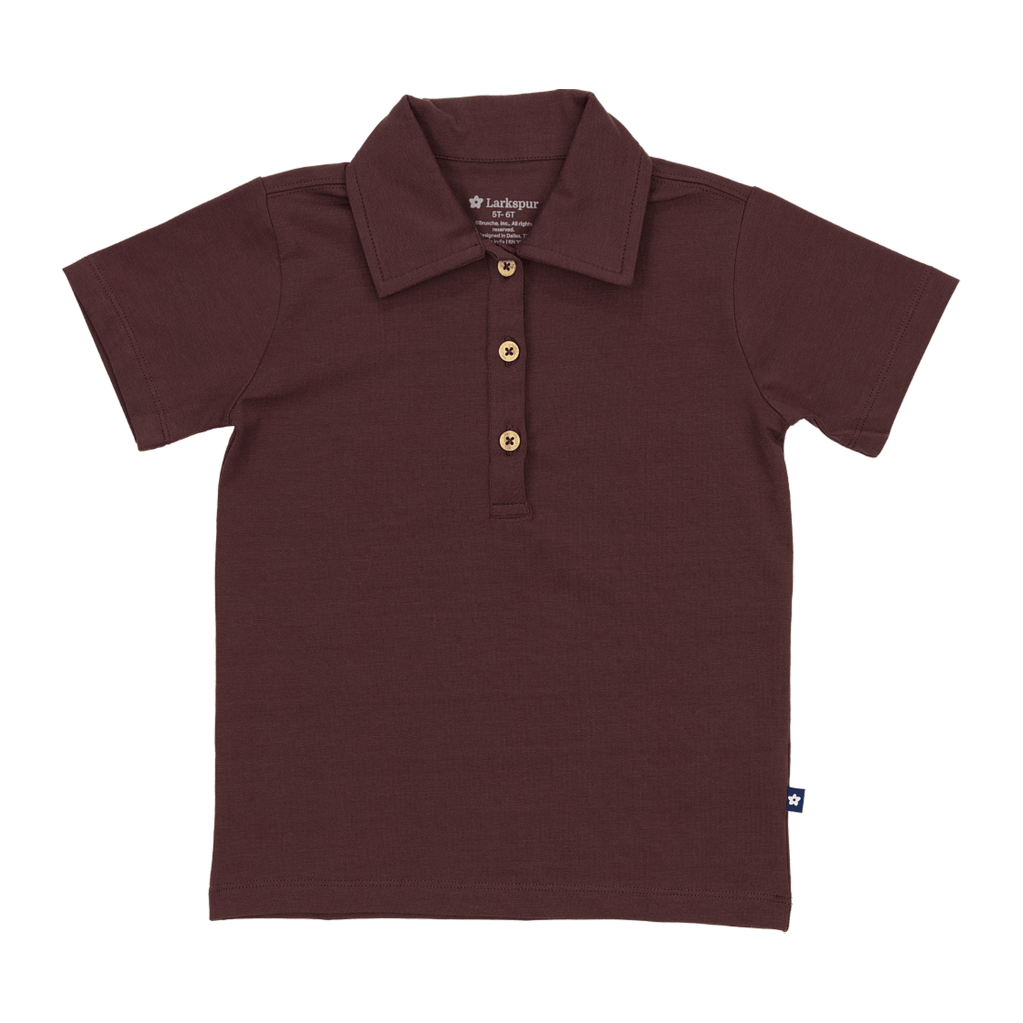 Toddler Short Sleeve Polo in Truffle