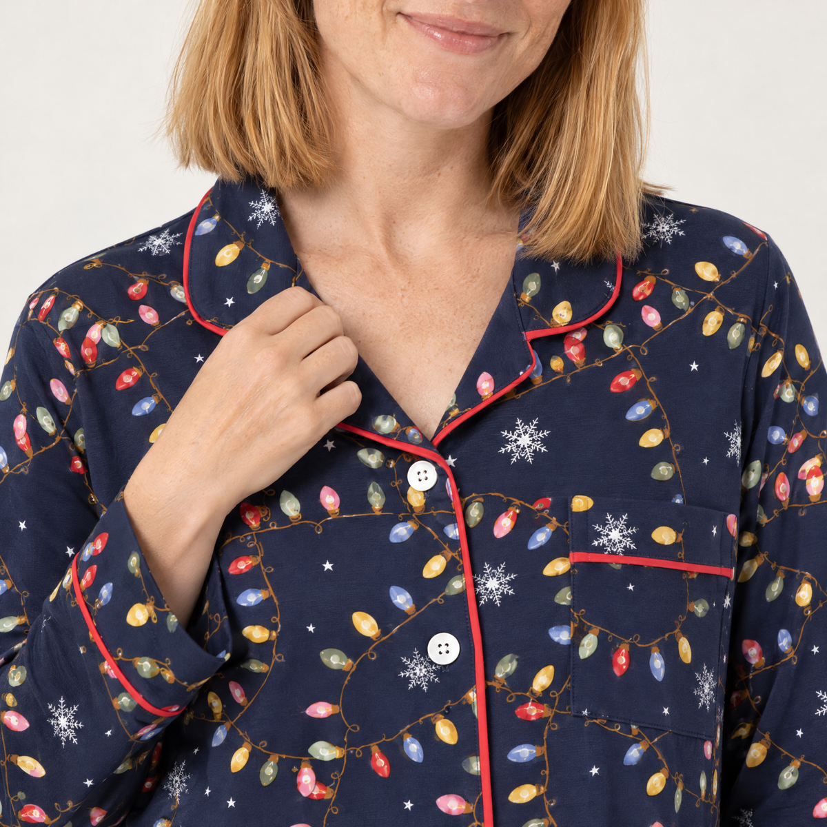 Women's Long Sleeve Pajamas in Twinkle Night