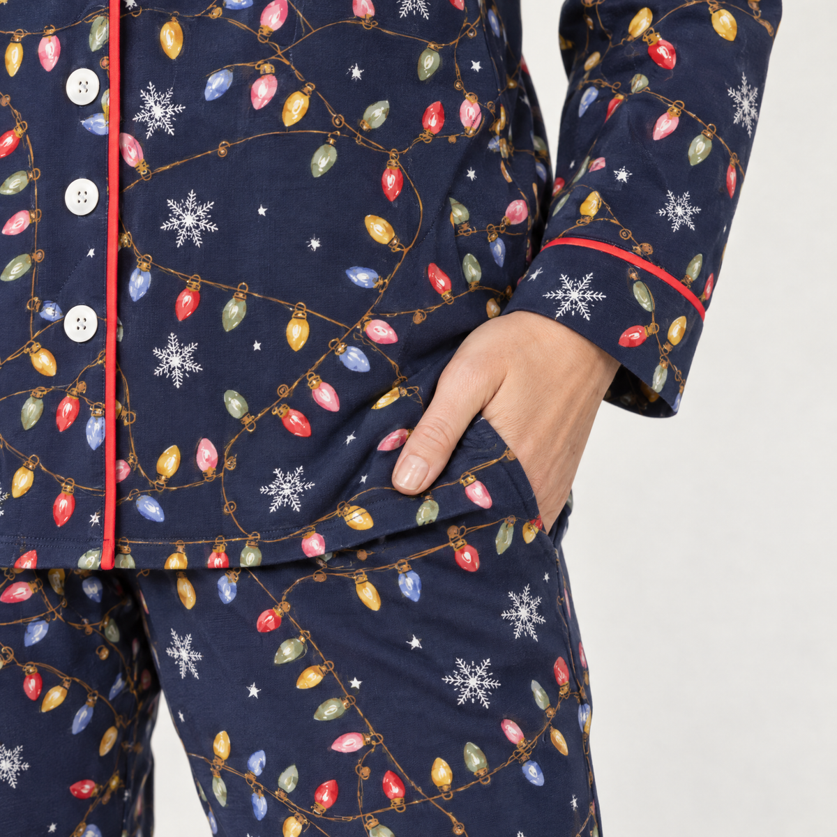 Women's Long Sleeve Pajamas in Twinkle Night