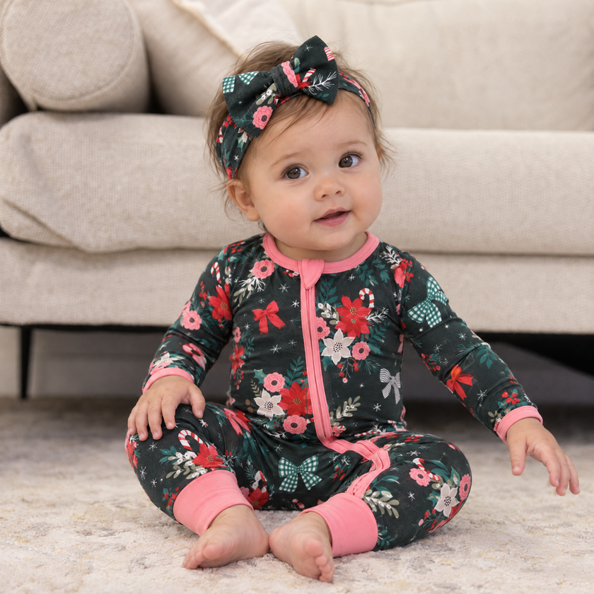 Zipper Romper in Holly and Bloom