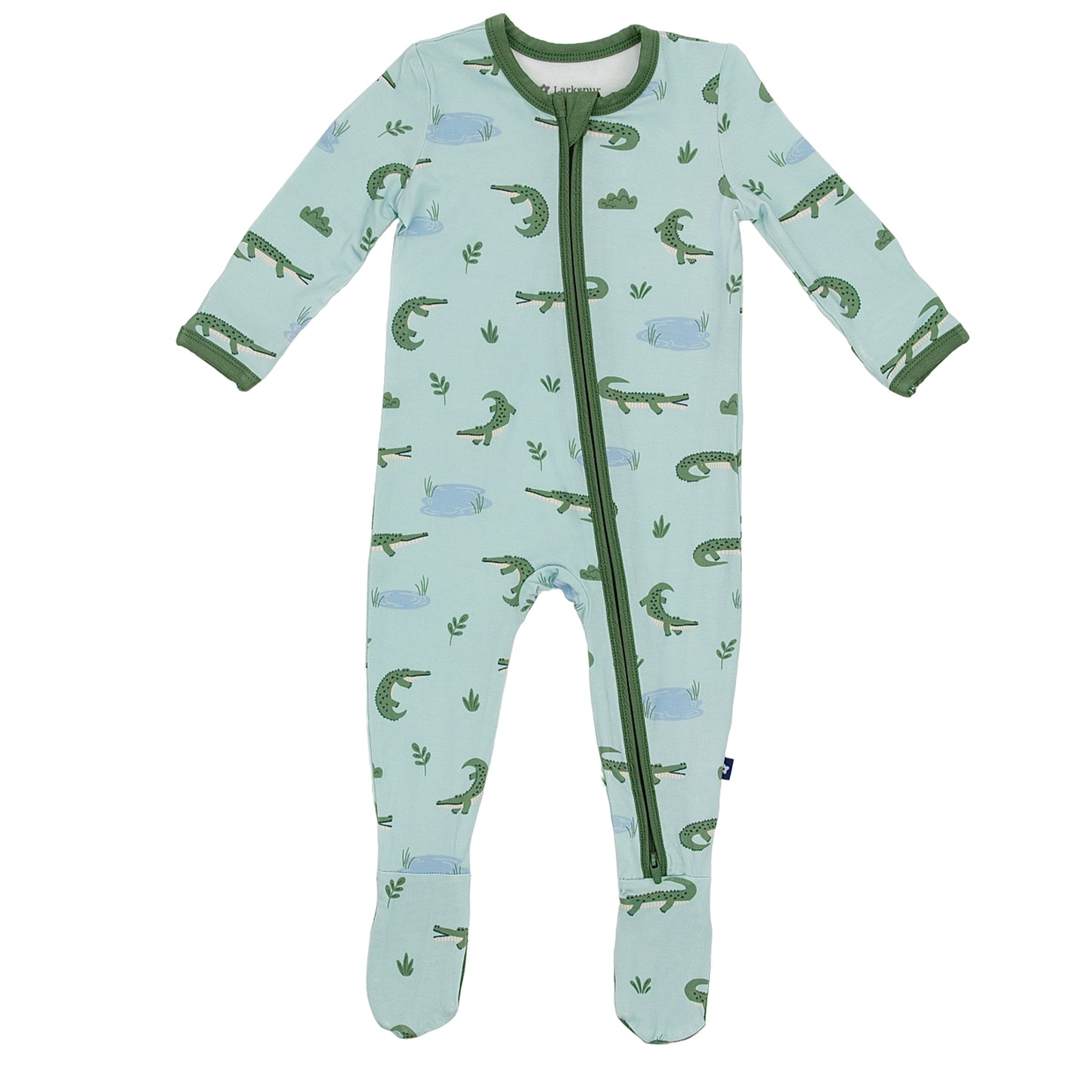 Zipper Footie in Croc and Roll