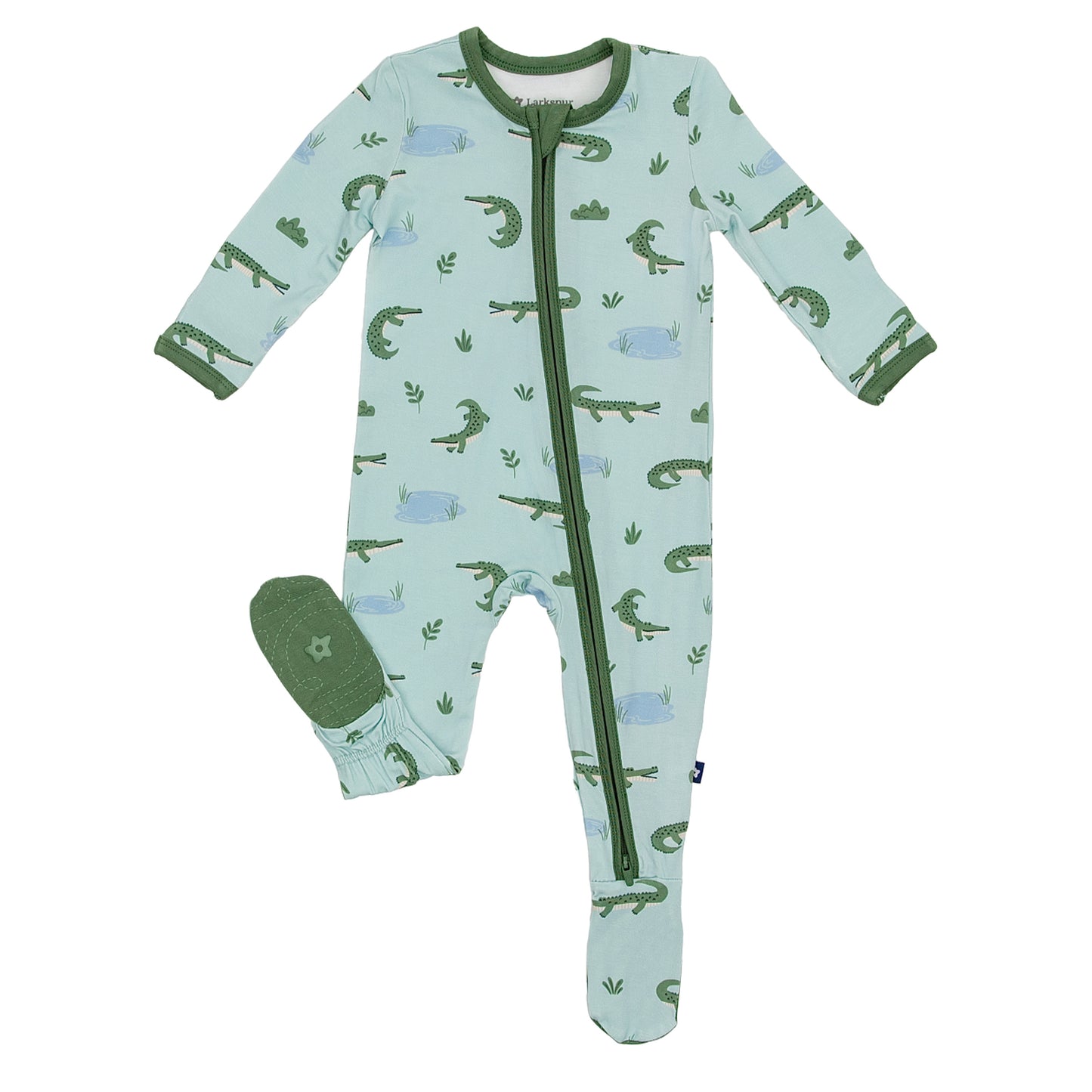 Zipper Footie in Croc and Roll