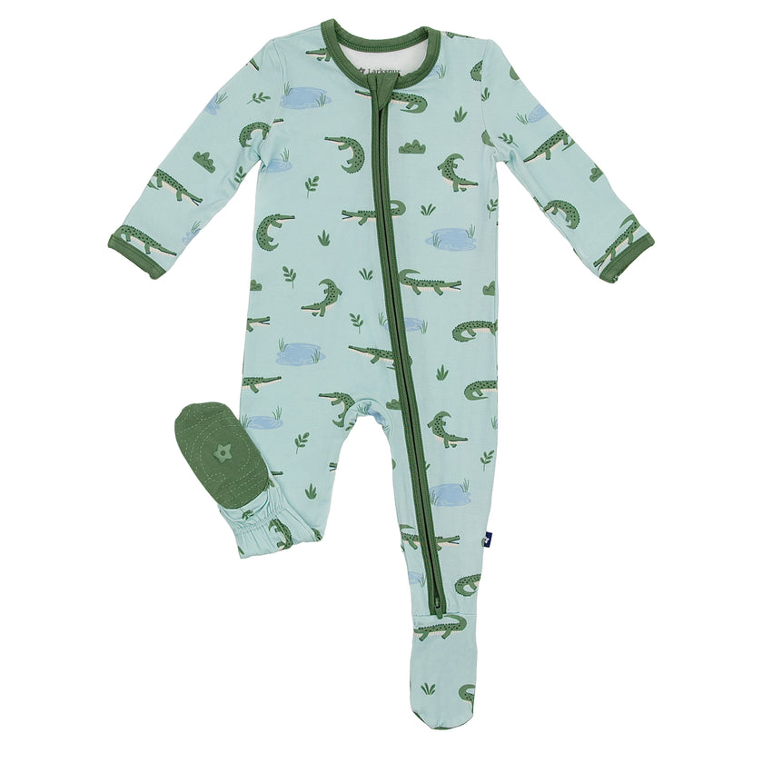 Zipper Footie in Croc and Roll