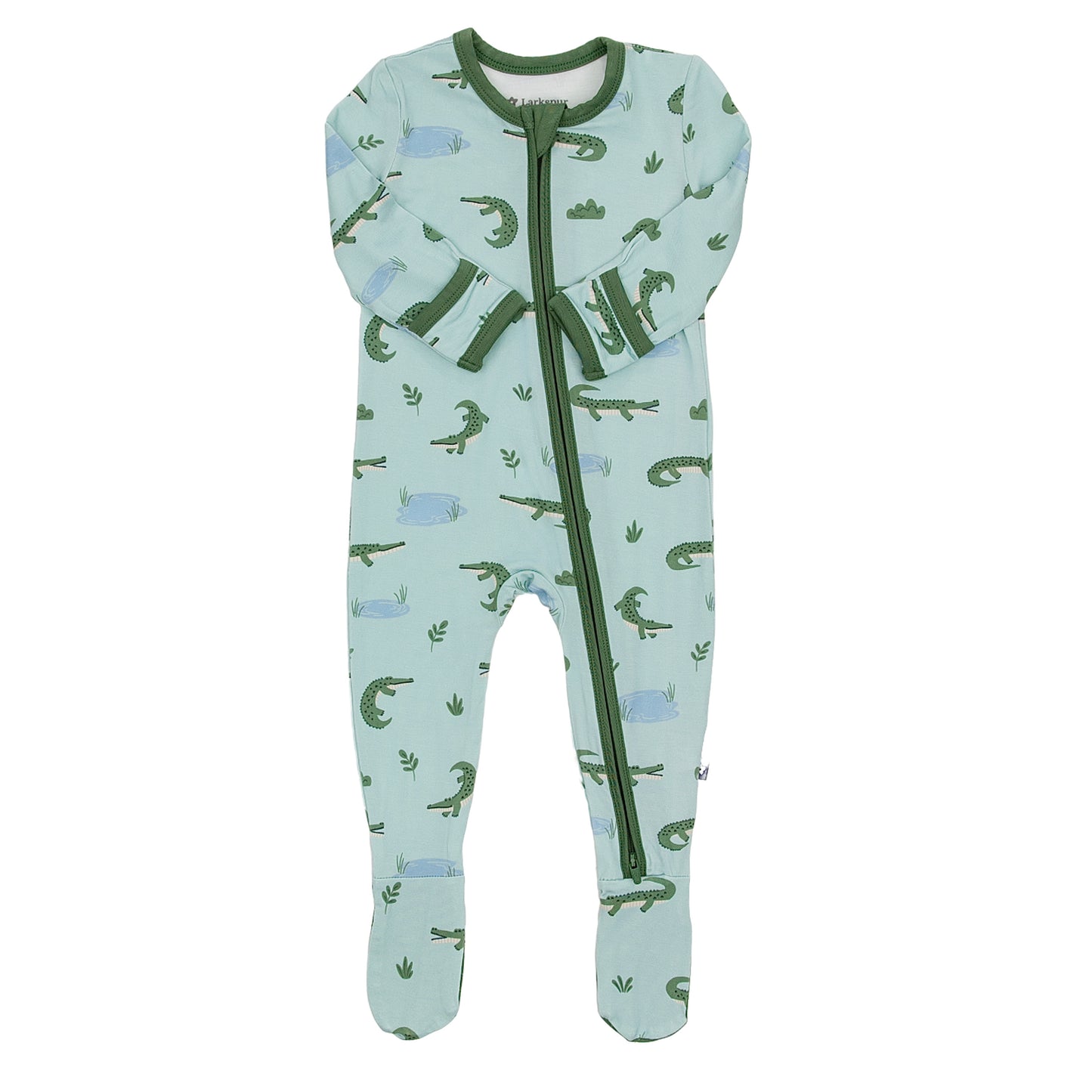 Zipper Footie in Croc and Roll