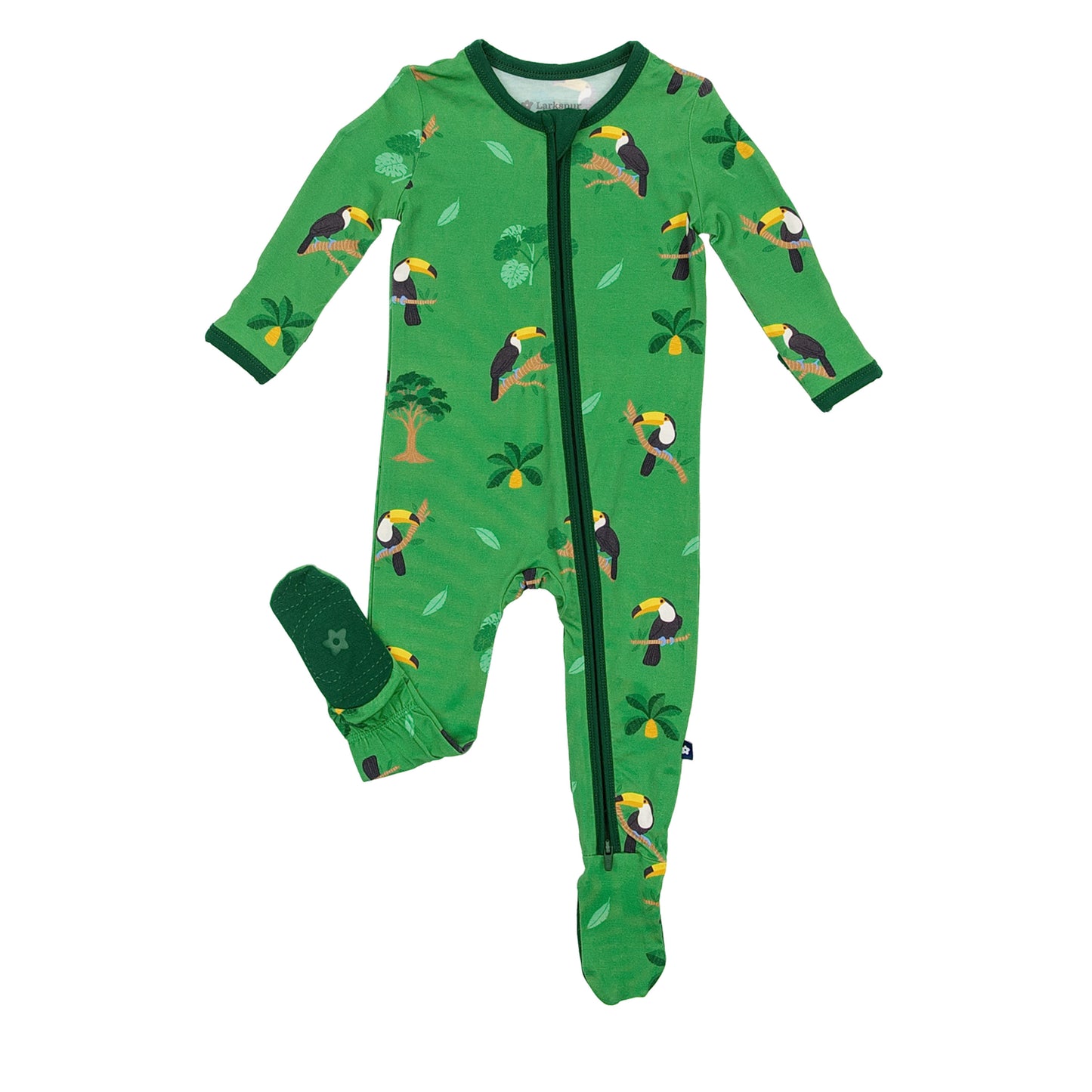 Zipper Footie in Majestic Toucans