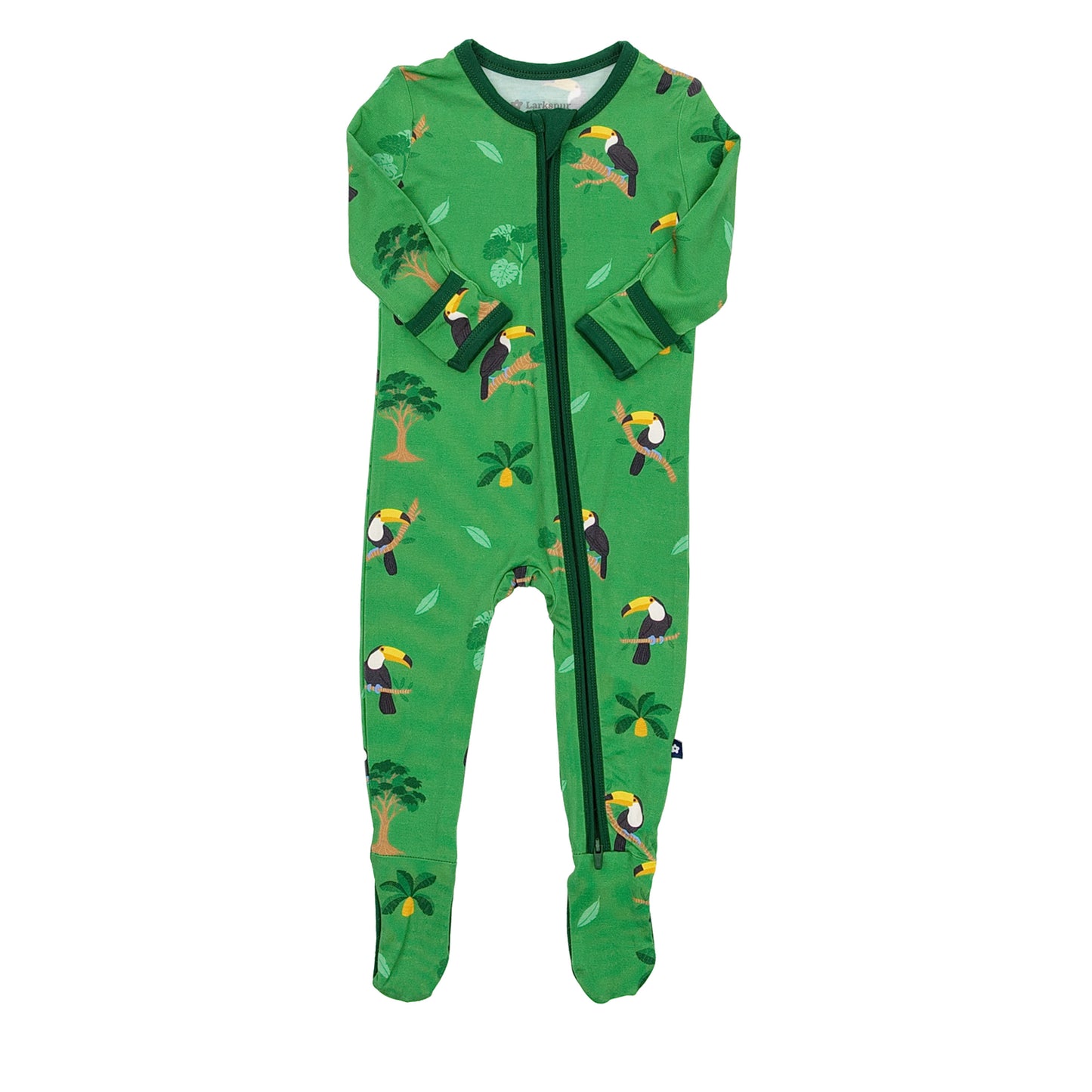 Zipper Footie in Majestic Toucans