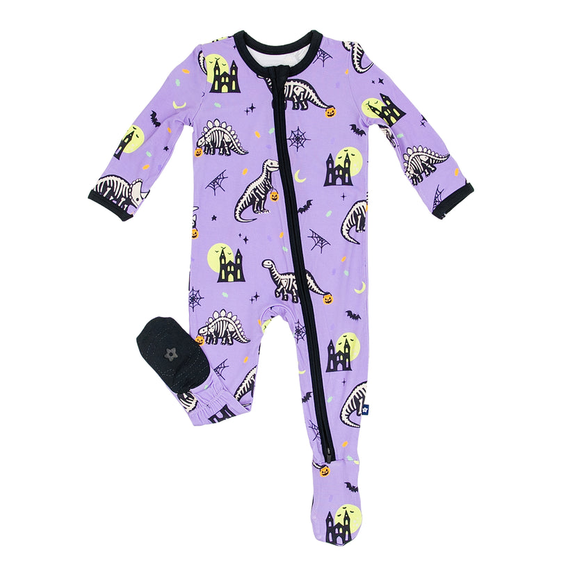 Zipper Footie in Spookysaurus