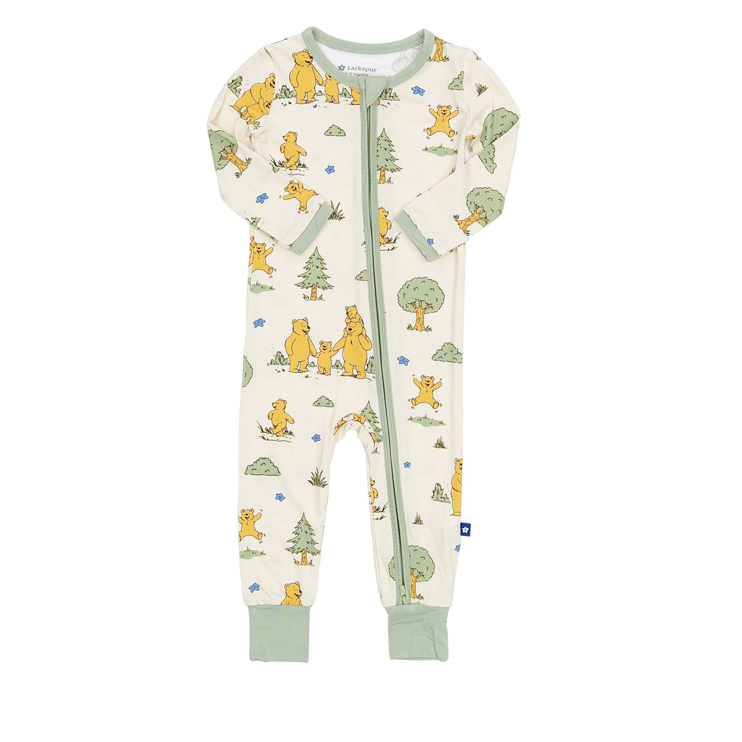 Zipper Romper in Bears in the Woods