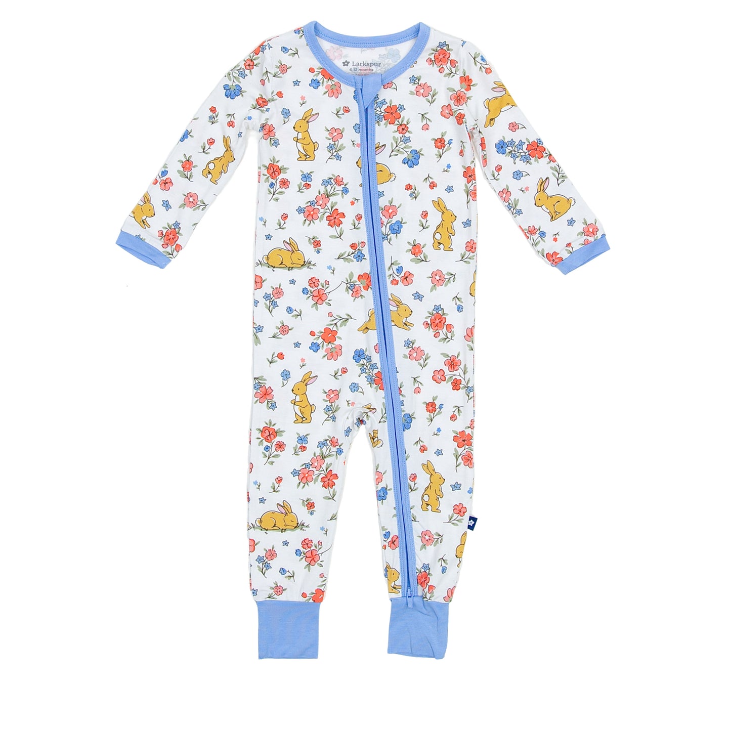 Zipper Romper in Summer Bloom Bunny