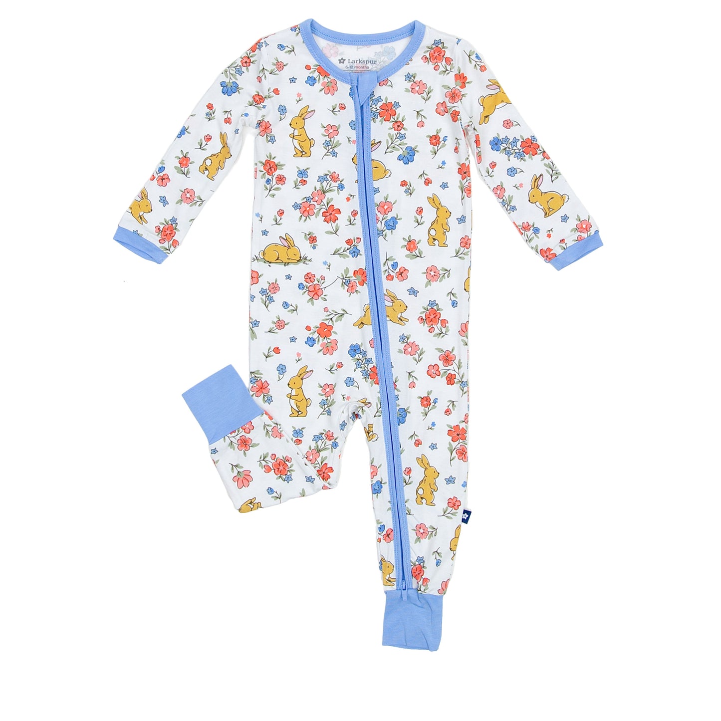 Zipper Romper in Summer Bloom Bunny