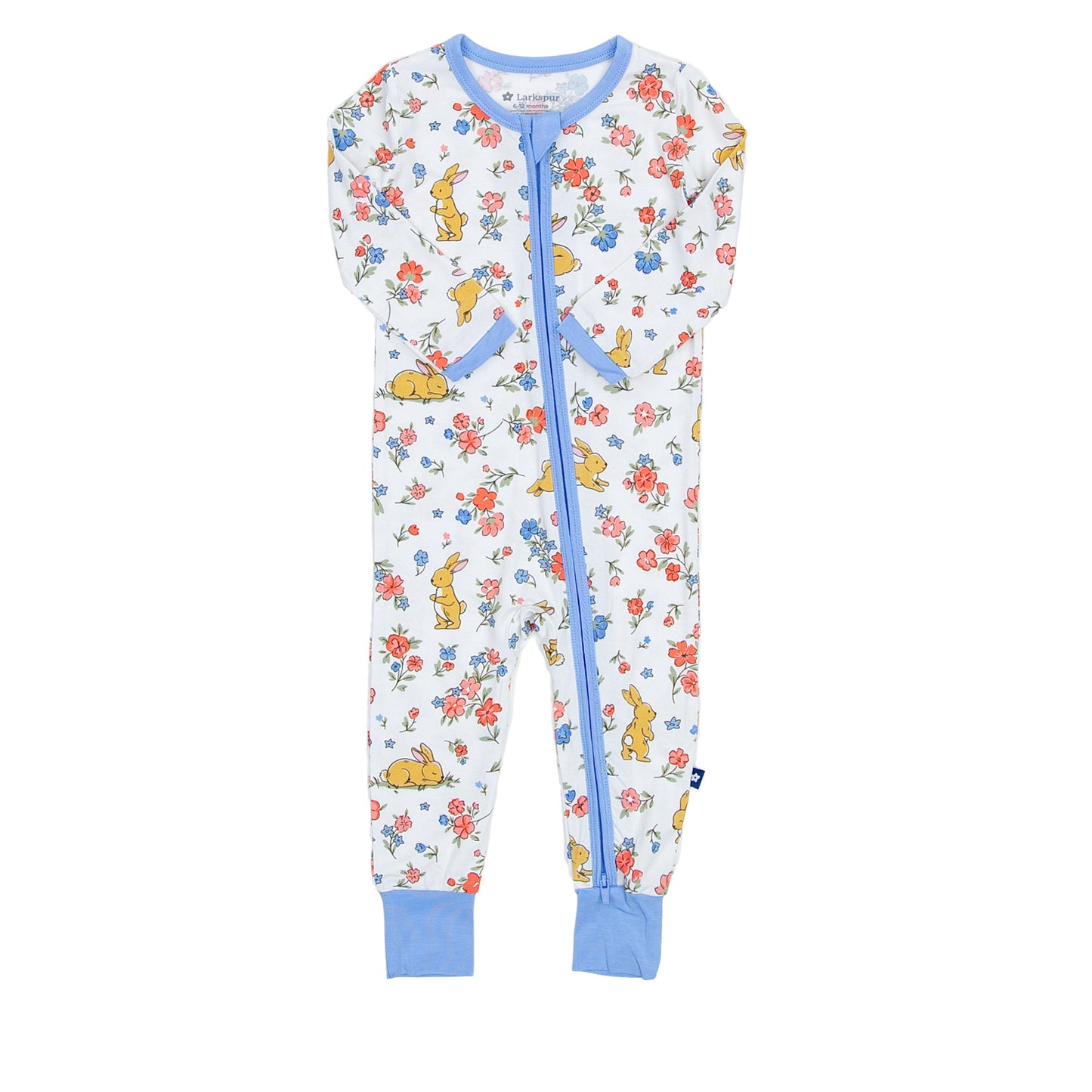 Zipper Romper in Summer Bloom Bunny