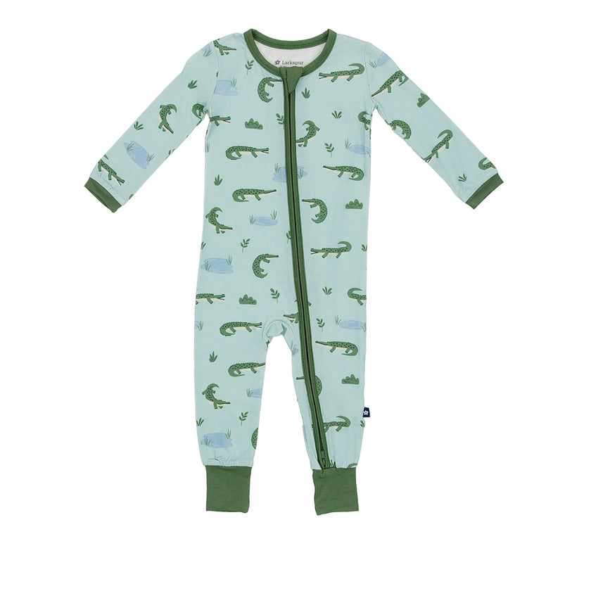 Zipper Romper in Croc and Roll