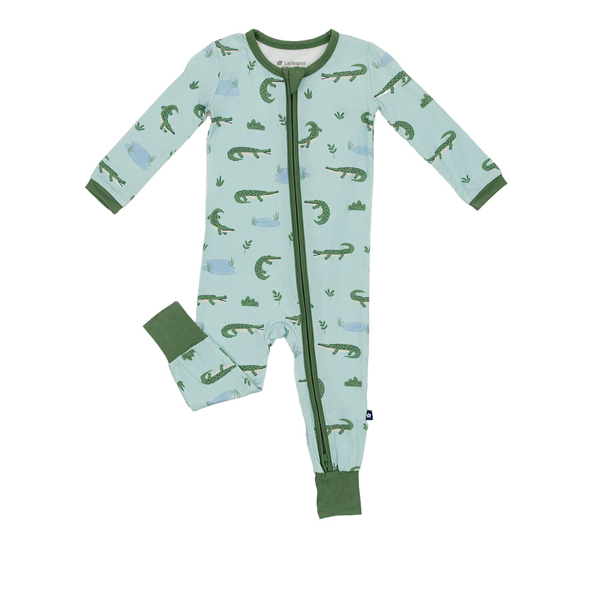 Zipper Romper in Croc and Roll
