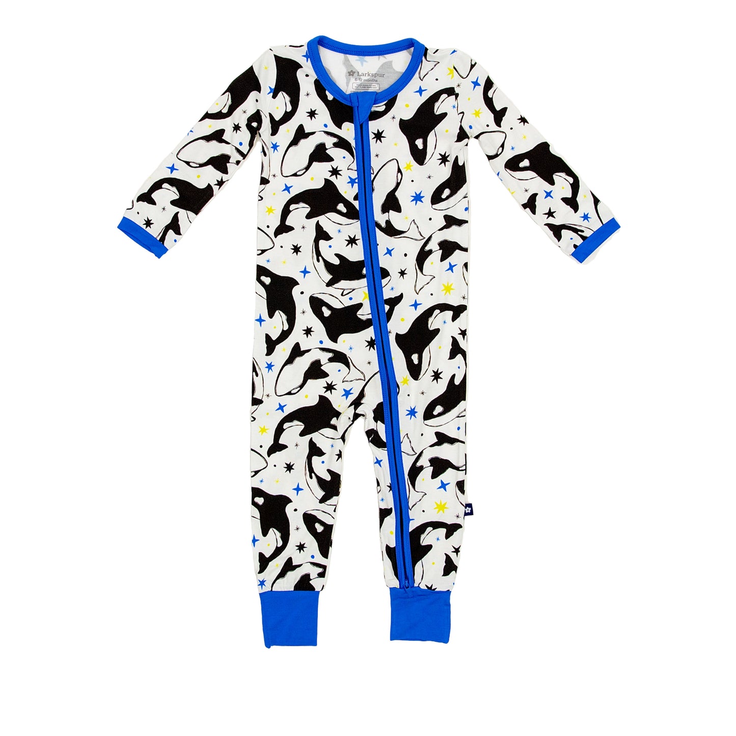 Zipper Romper in Dancing Orcas