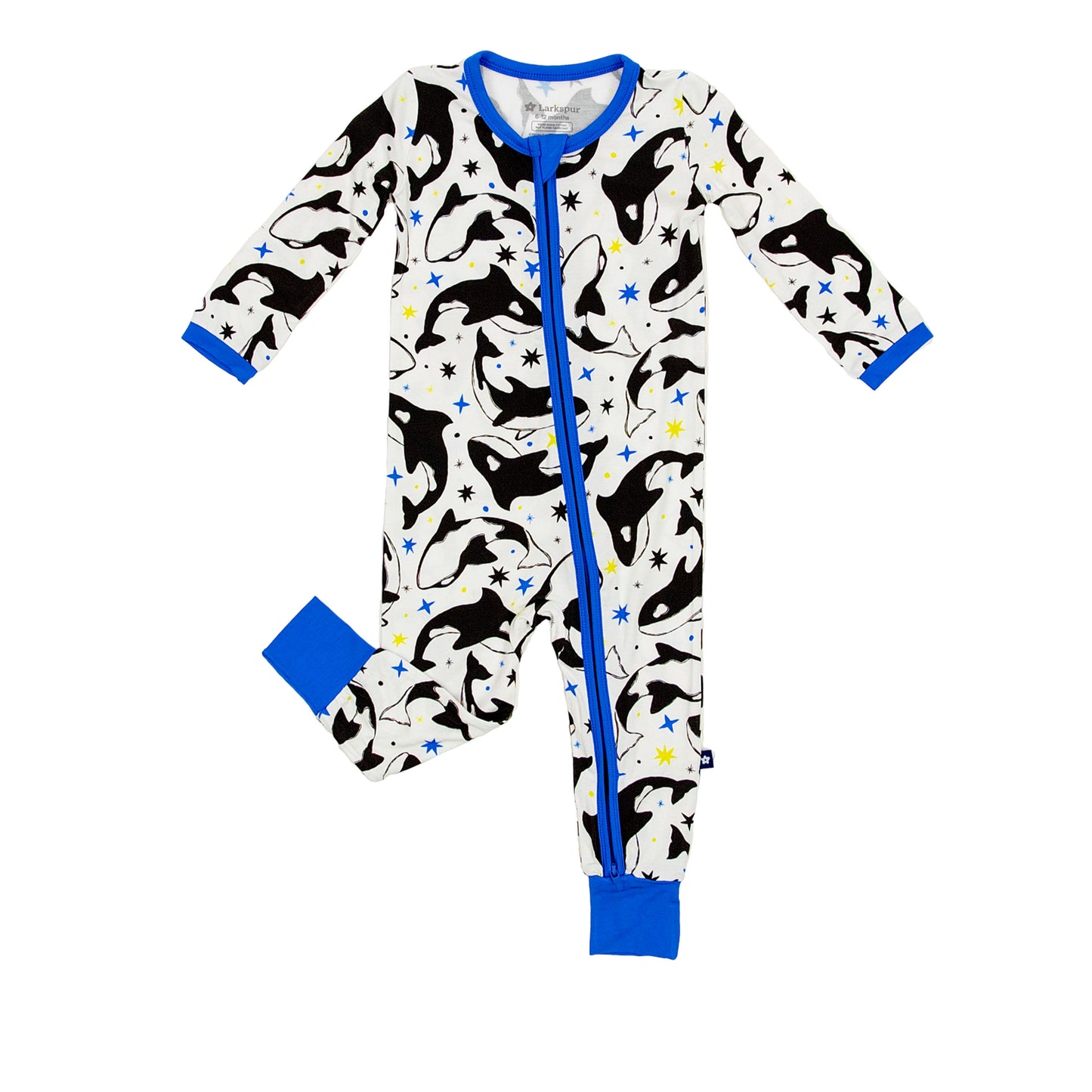 Zipper Romper in Dancing Orcas