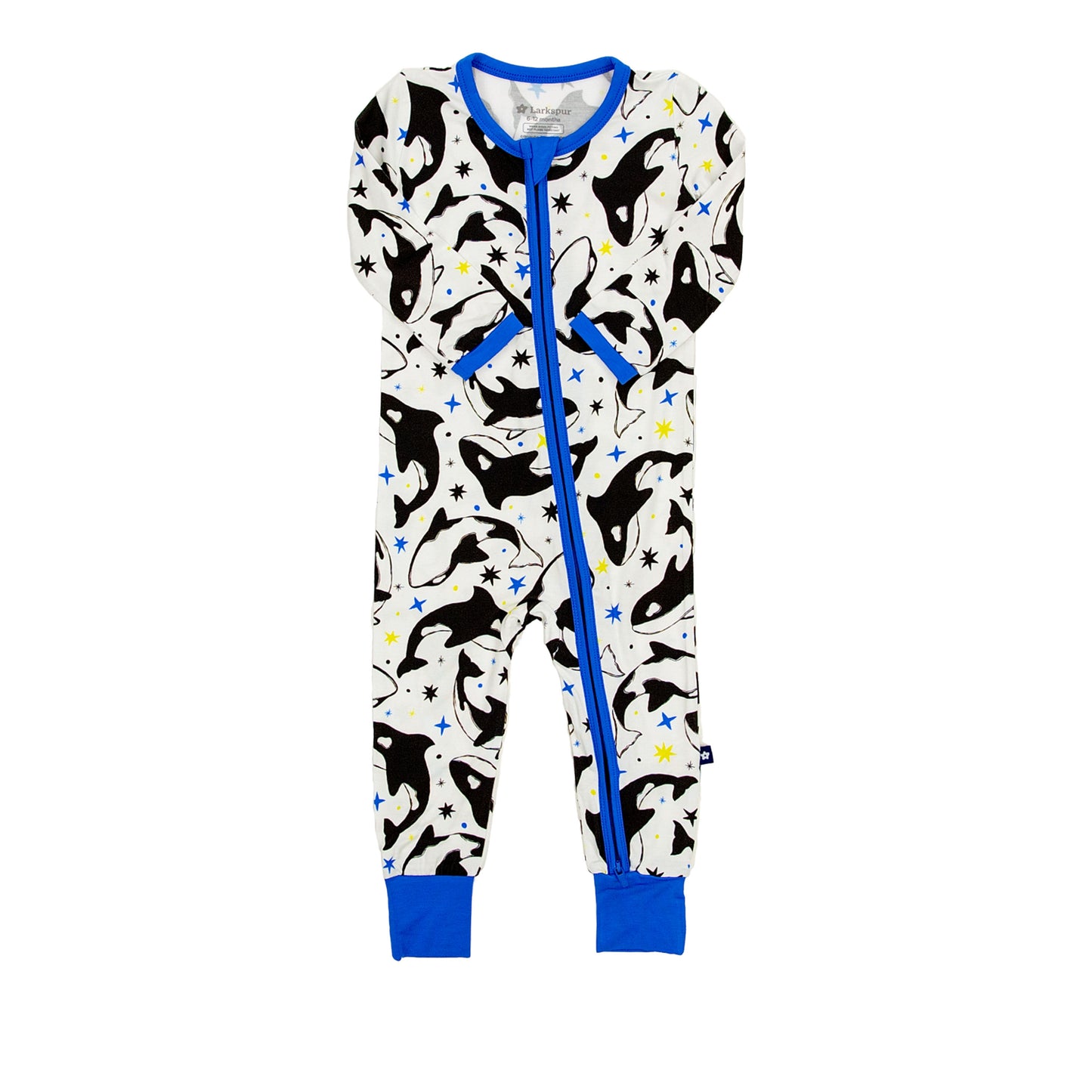Zipper Romper in Dancing Orcas