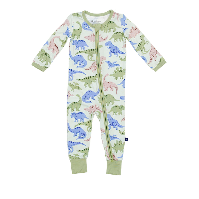 Zipper Romper in Prehistoric Pals
