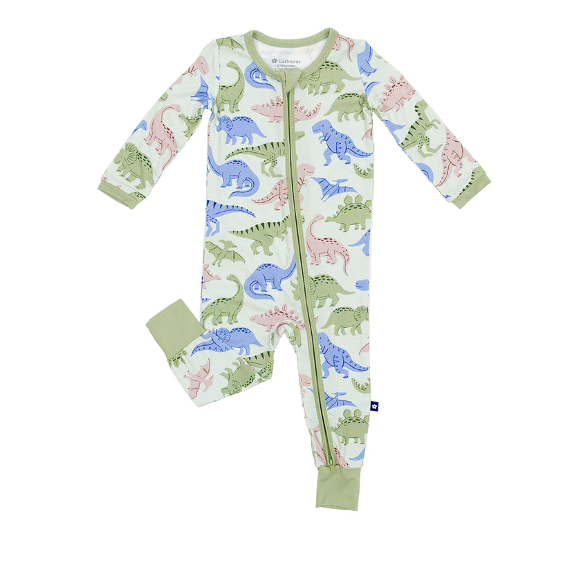 Zipper Romper in Prehistoric Pals