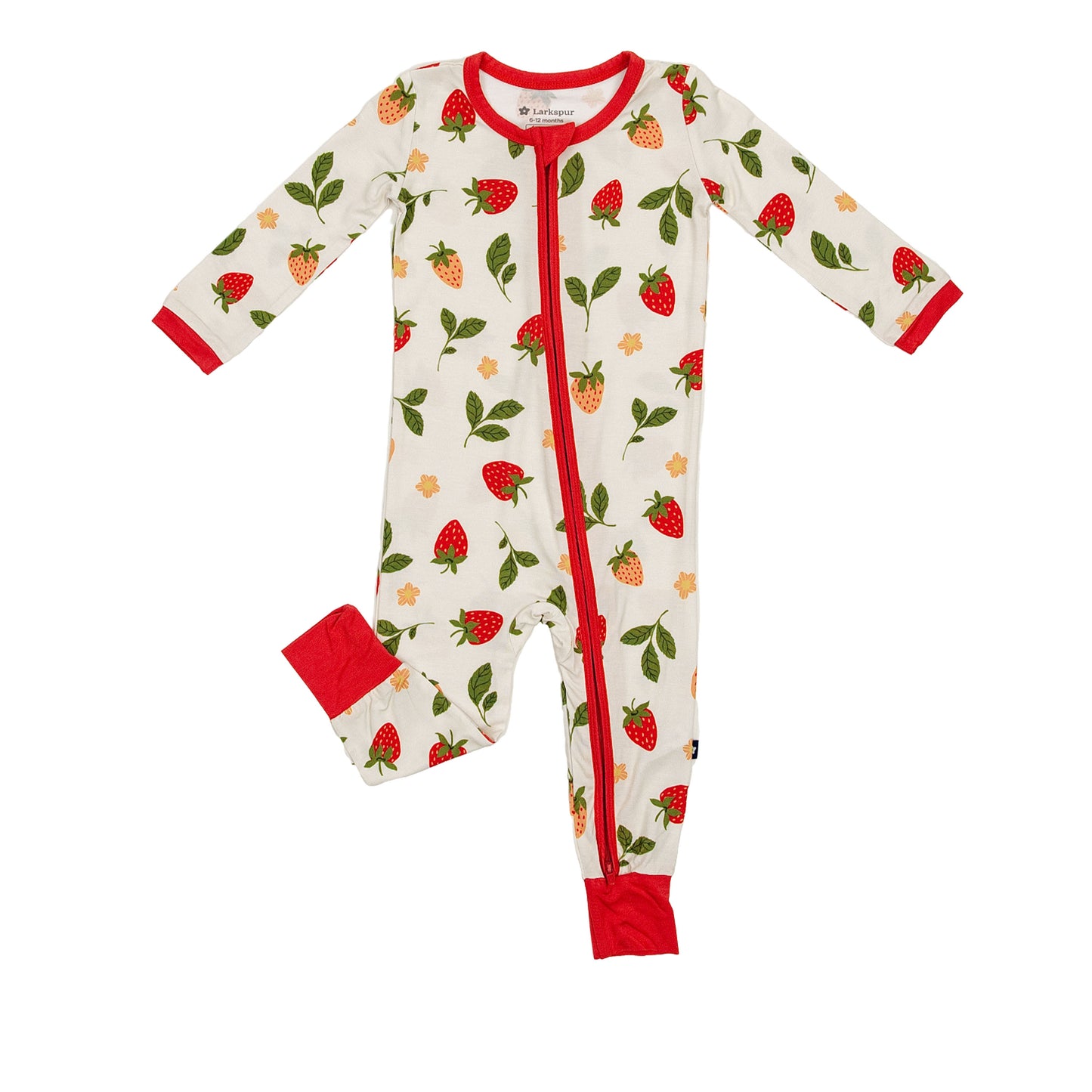 Zipper Romper in Strawberry Fields