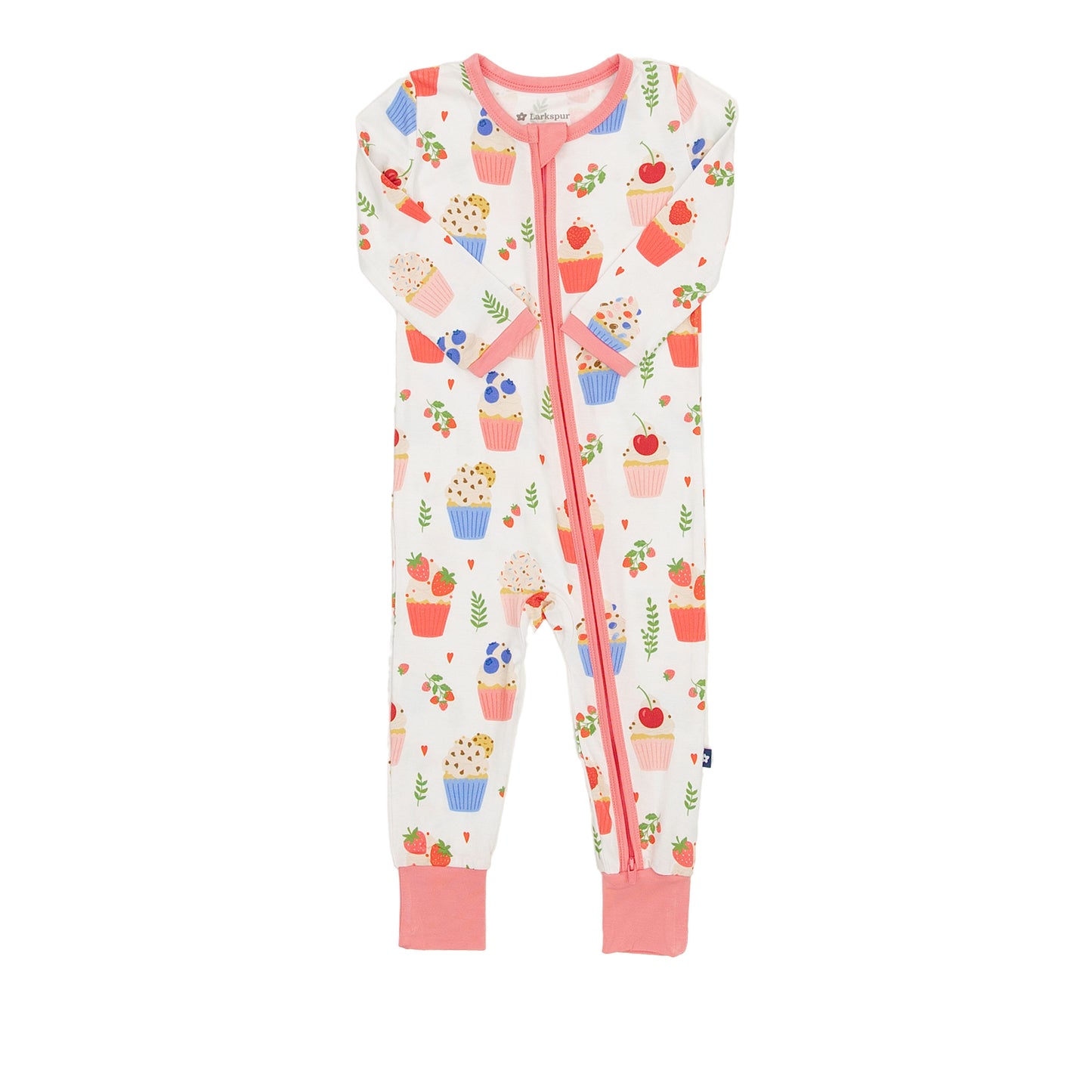 Zipper Romper in Sweet Cupcakes