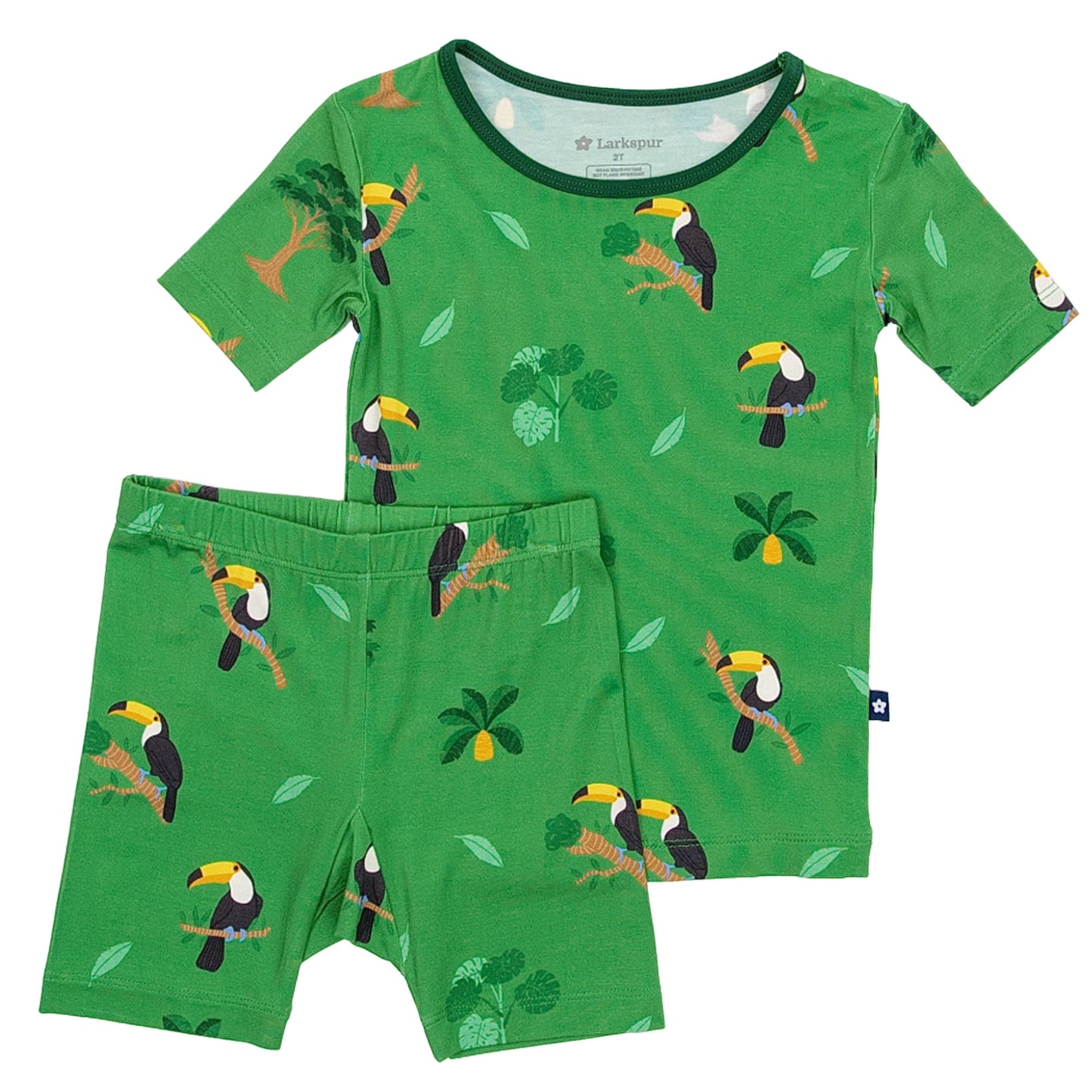 Short Sleeve Pajamas in Majestic Toucans