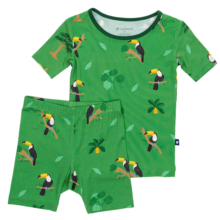 Short Sleeve Pajamas in Majestic Toucans