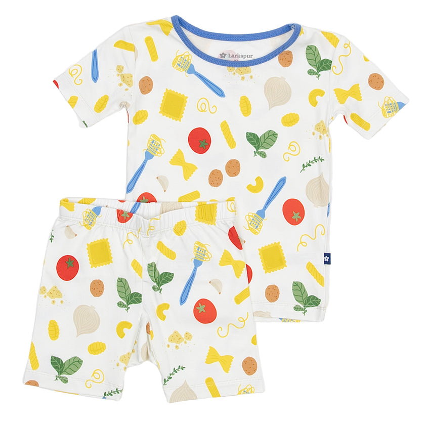 Short Sleeve Pajamas in Noodle Doodle