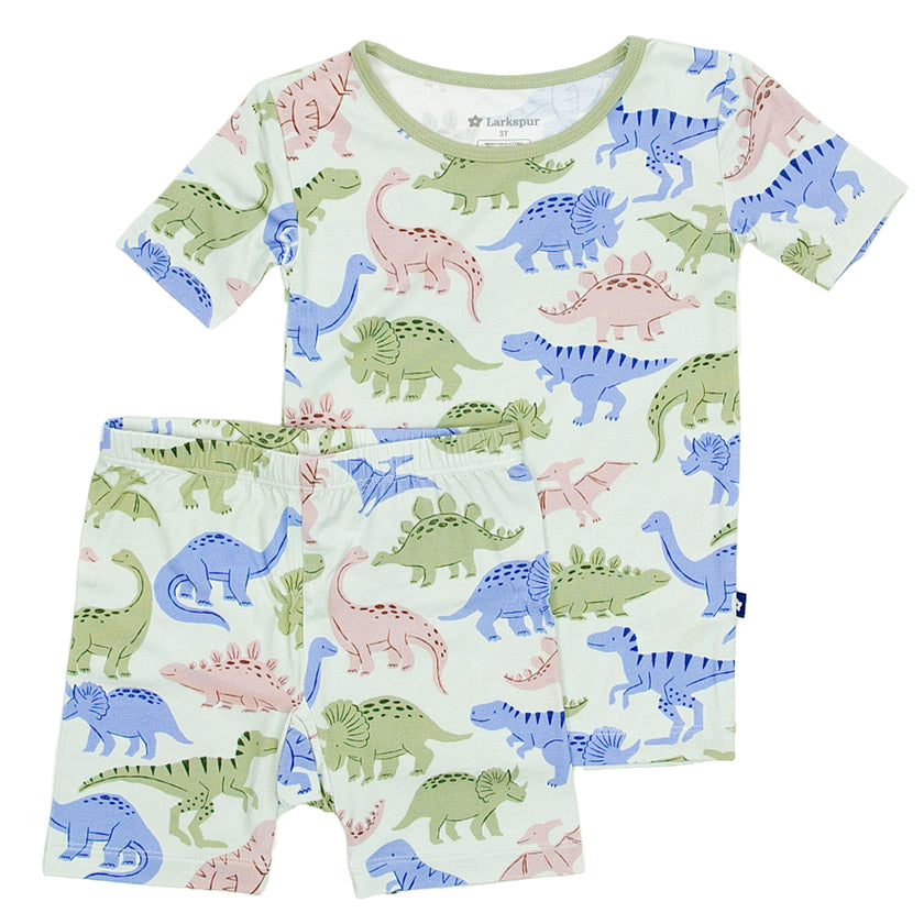 Short Sleeve Pajamas in Prehistoric Pals
