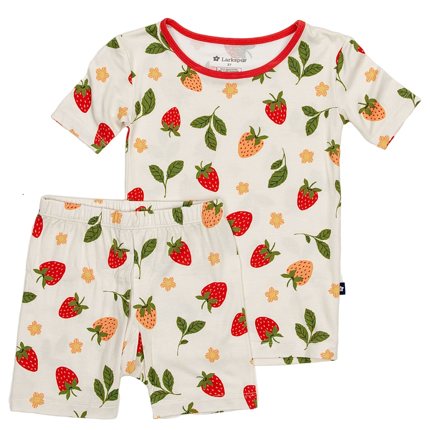 Short Sleeve Pajamas in Strawberry Fields