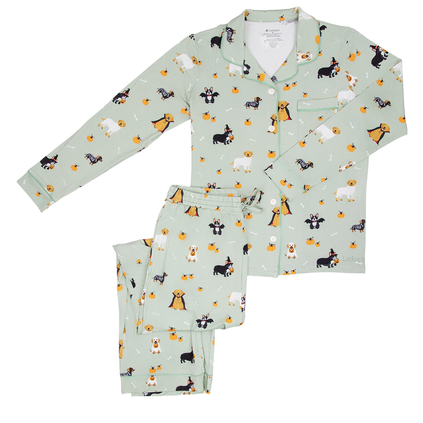 Women's Long Sleeve Pajamas in Howl-O-Ween Parade