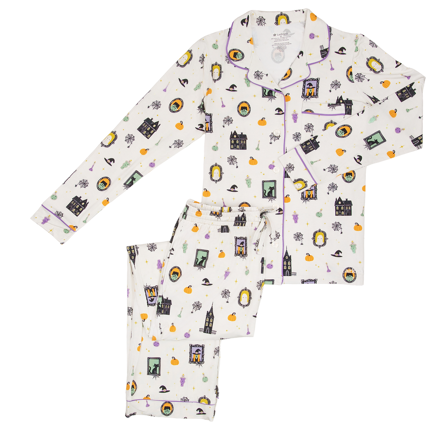 Women's Long Sleeve Pajamas in Monster Magic