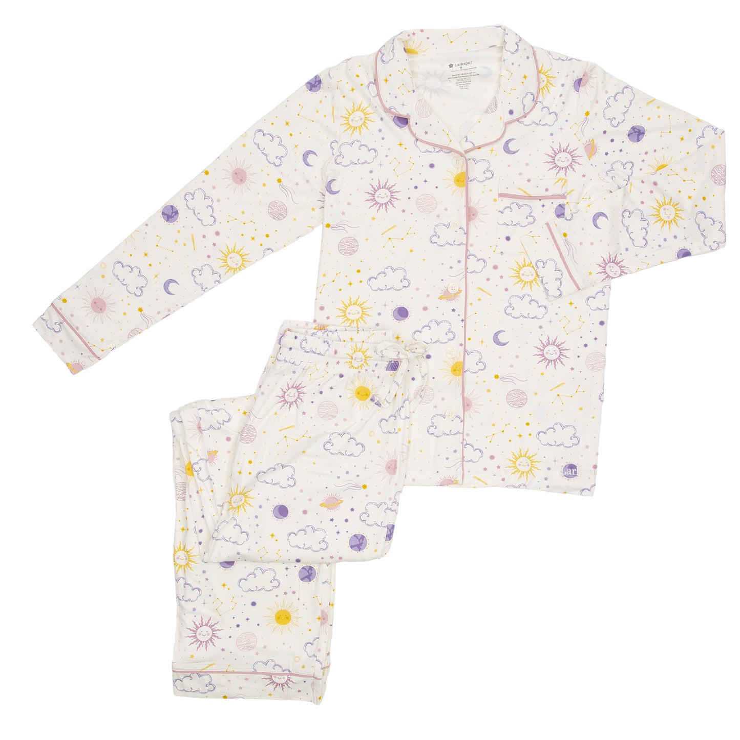 Women's Long Sleeve Pajamas in Stardust Dreams