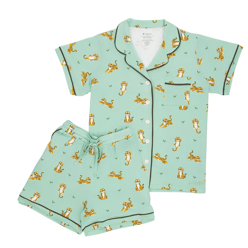 Women's Short Sleeve Pajamas in Born to Roar